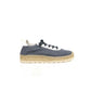 Sneaker da uomo in pelle blu