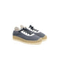 Sneaker da uomo in pelle blu