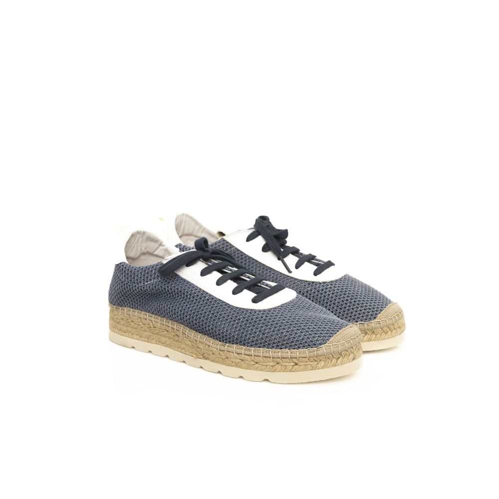 Sneaker da uomo in pelle blu