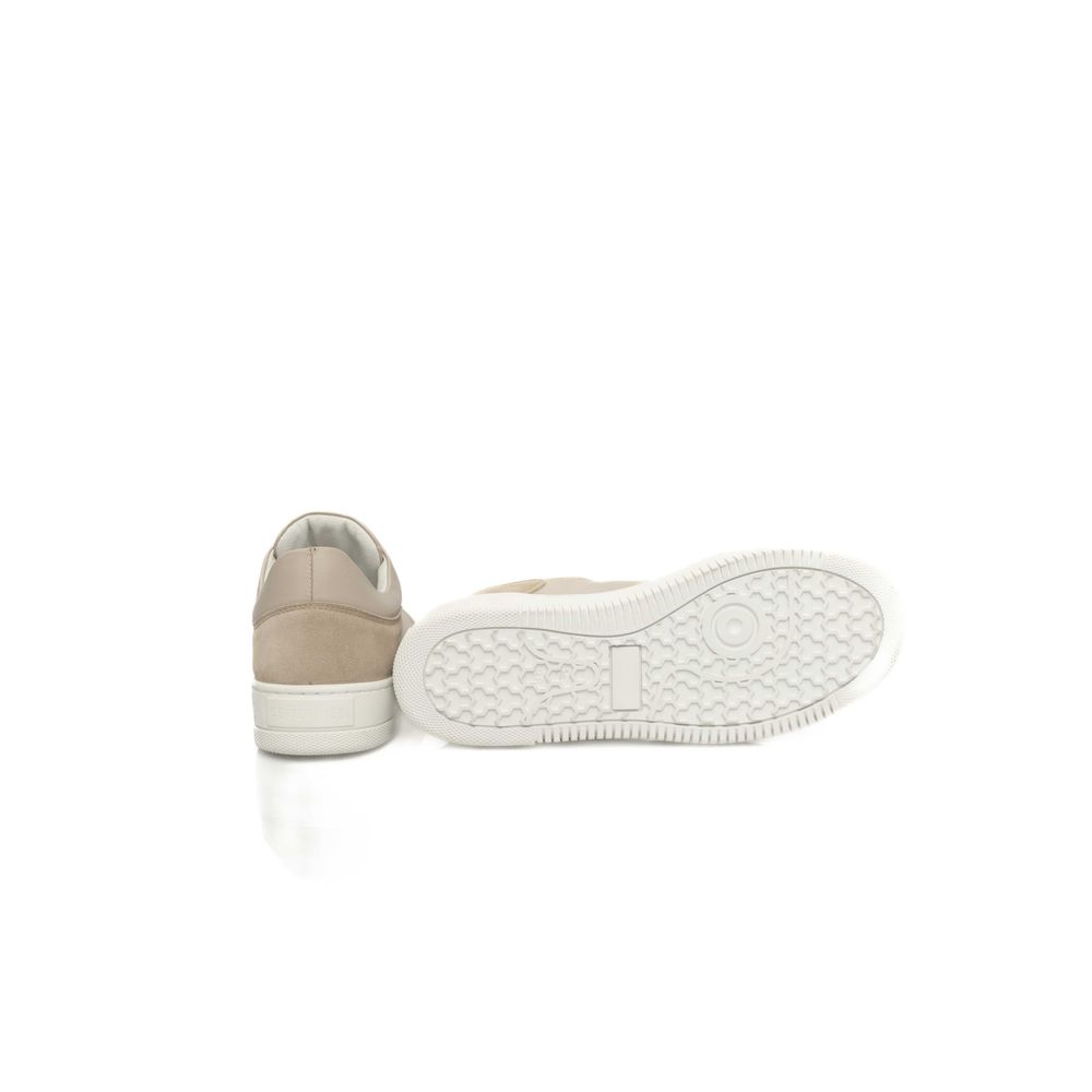 Beige Leder Damen Sneaker