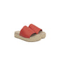 Red Leather Women Sandal