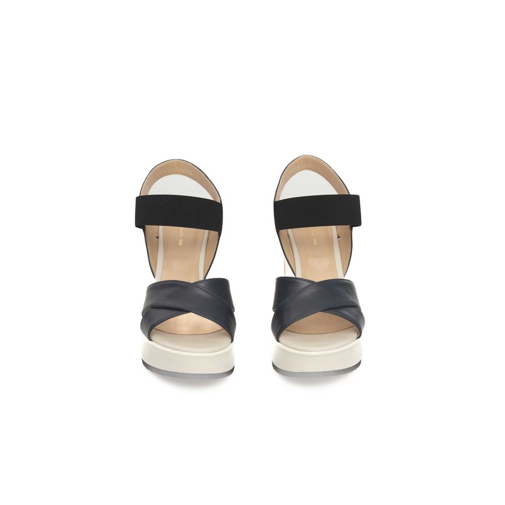 Sandalo da donna in pelle blu