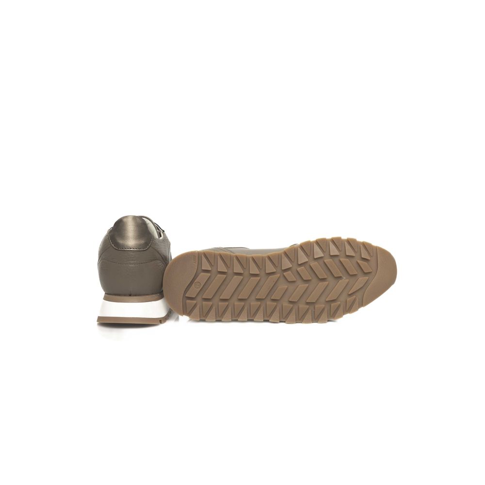 Sneaker da donna in pelle beige