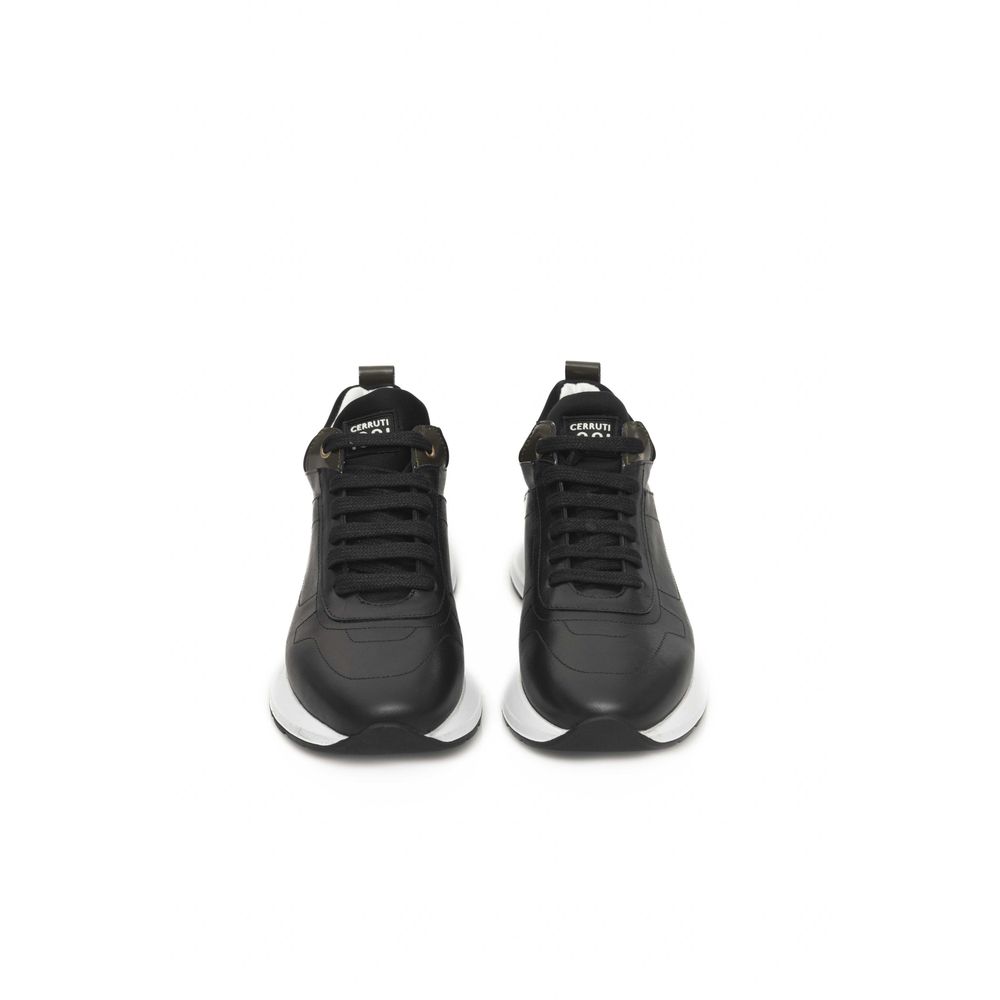 Sneaker da donna in pelle nera