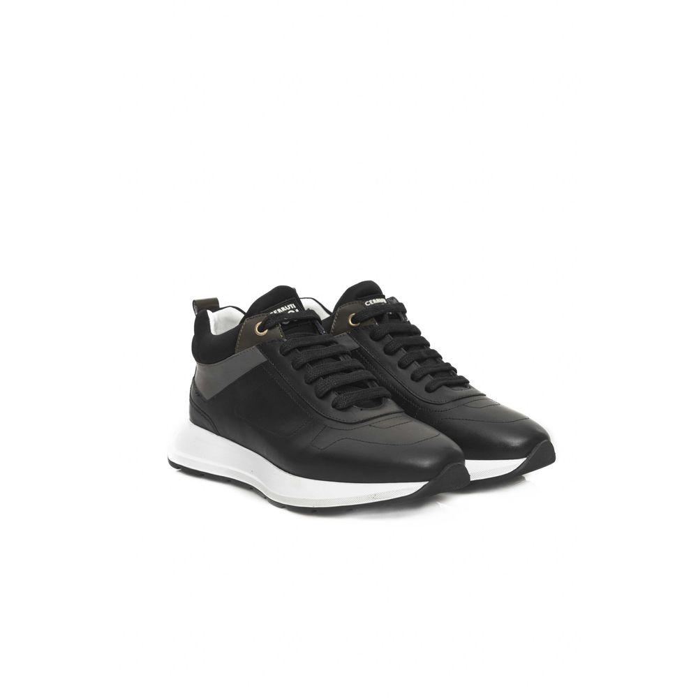 Sneaker da donna in pelle nera
