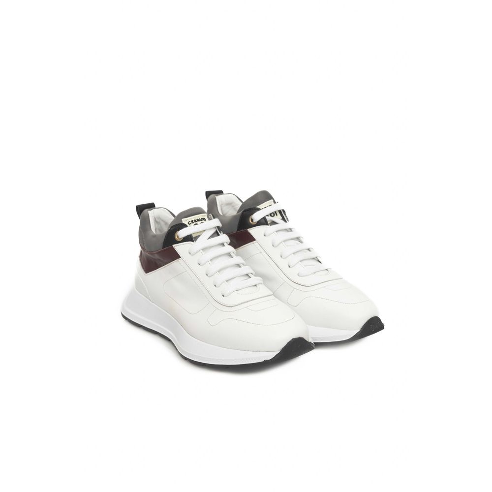 Sneaker da donna in pelle bianca