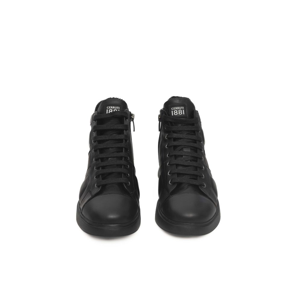 Sneaker da donna in pelle nera