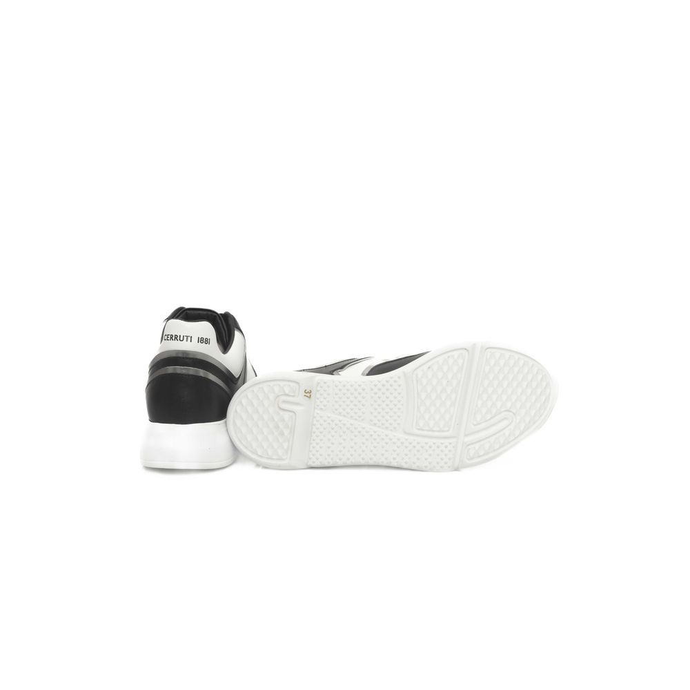 Sneaker da donna in pelle nera