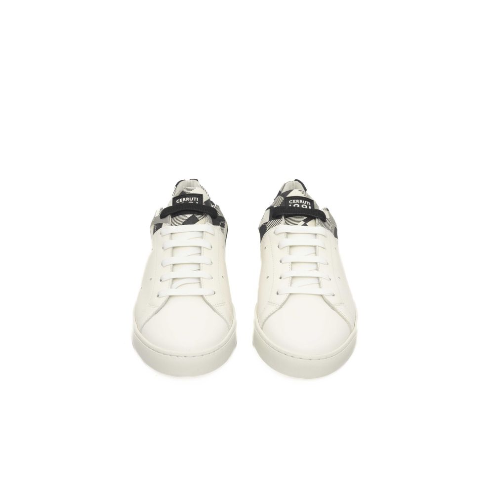 Sneaker da uomo in pelle bianca