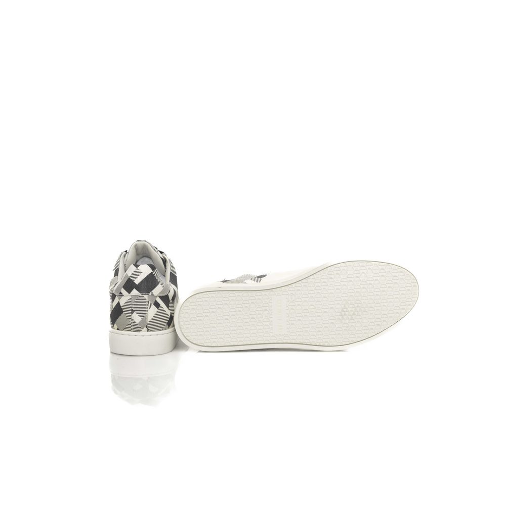 Sneaker da uomo in pelle bianca