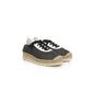 Schwarze Leder Herren Sneaker