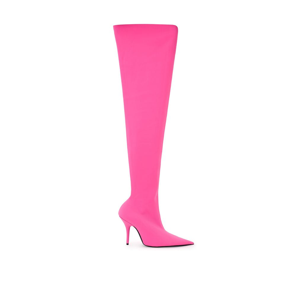 Elegante rosa Polyester-Stiefeletten