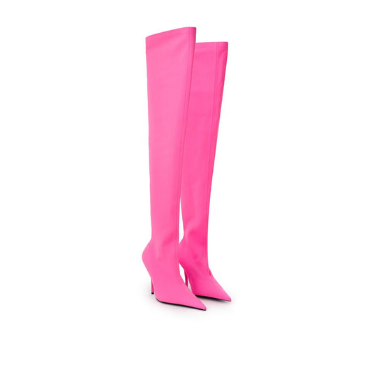 Elegante rosa Polyester-Stiefeletten