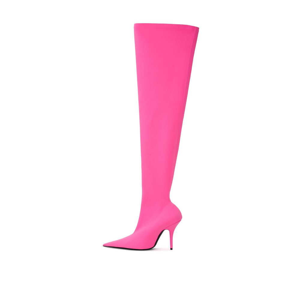 Elegante rosa Polyester-Stiefeletten