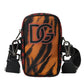 Multicolor Tiger Print Nylon Logo Cross Body Bag