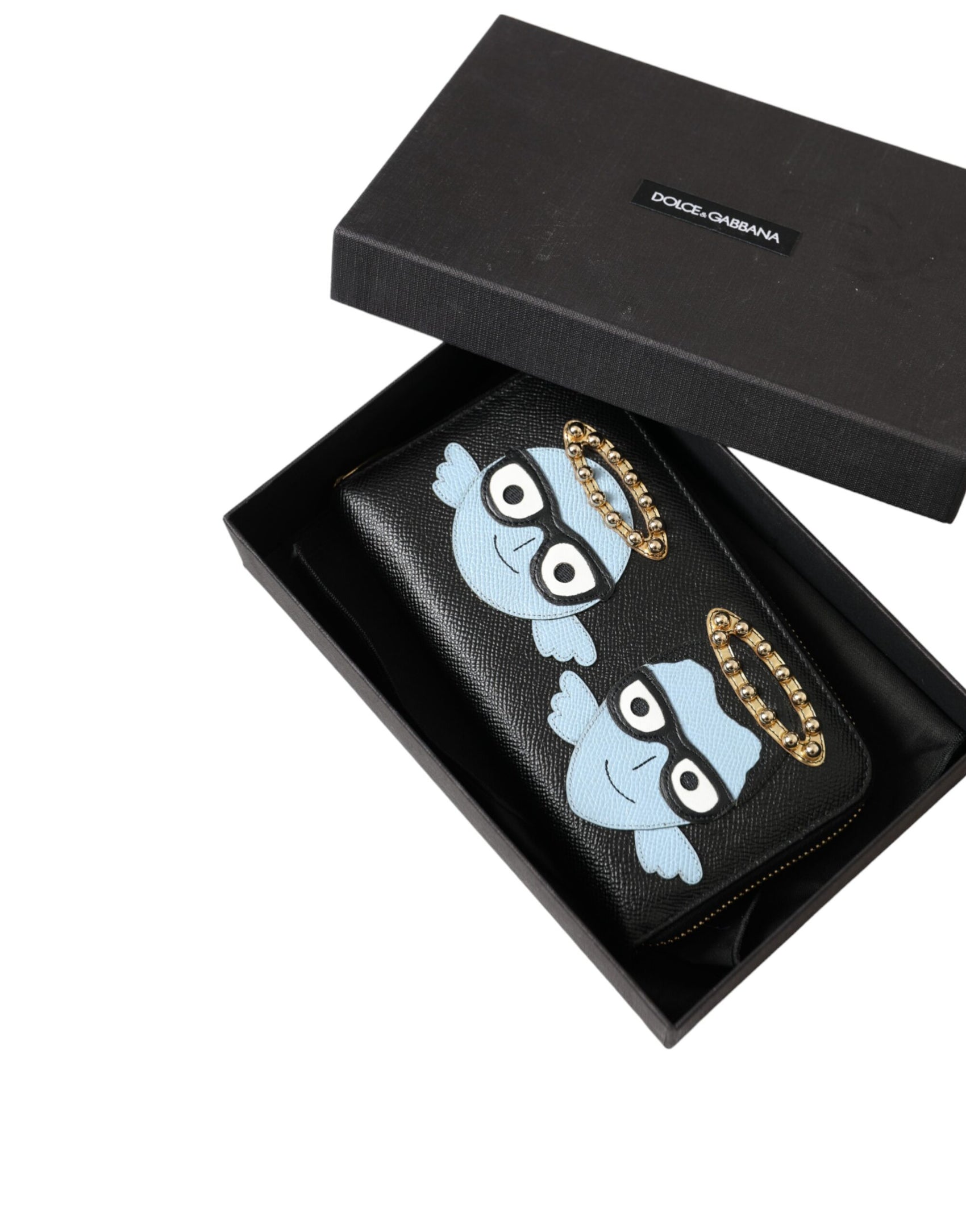 Schwarz Blau Leder #DGFAMILY Reißverschluss Continental Herren Geldbörse