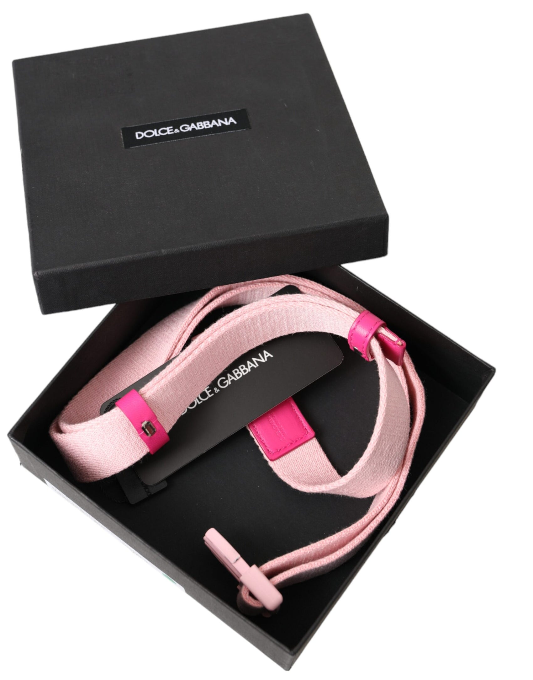 Rosa Canvas Stretch Kunststoff Schnalle Damen Gürtel