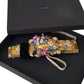 Multicolor Embellished Floral Crystal Wide Waist Belt