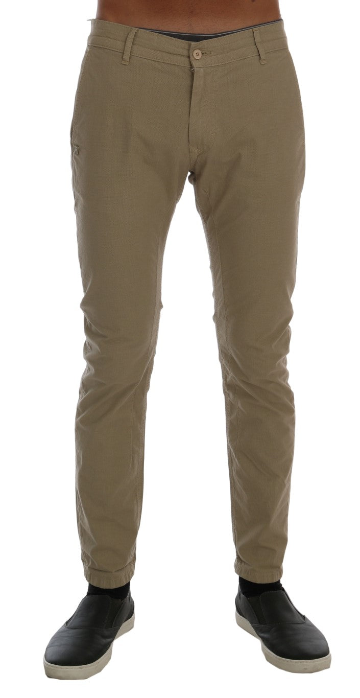 Pantaloni chino beige slim fit per uno stile sofisticato