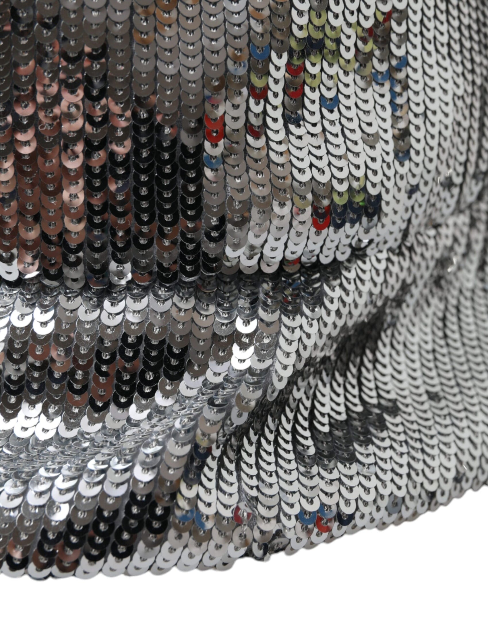 Cappello da pescatore in nylon con paillettes argento da uomo