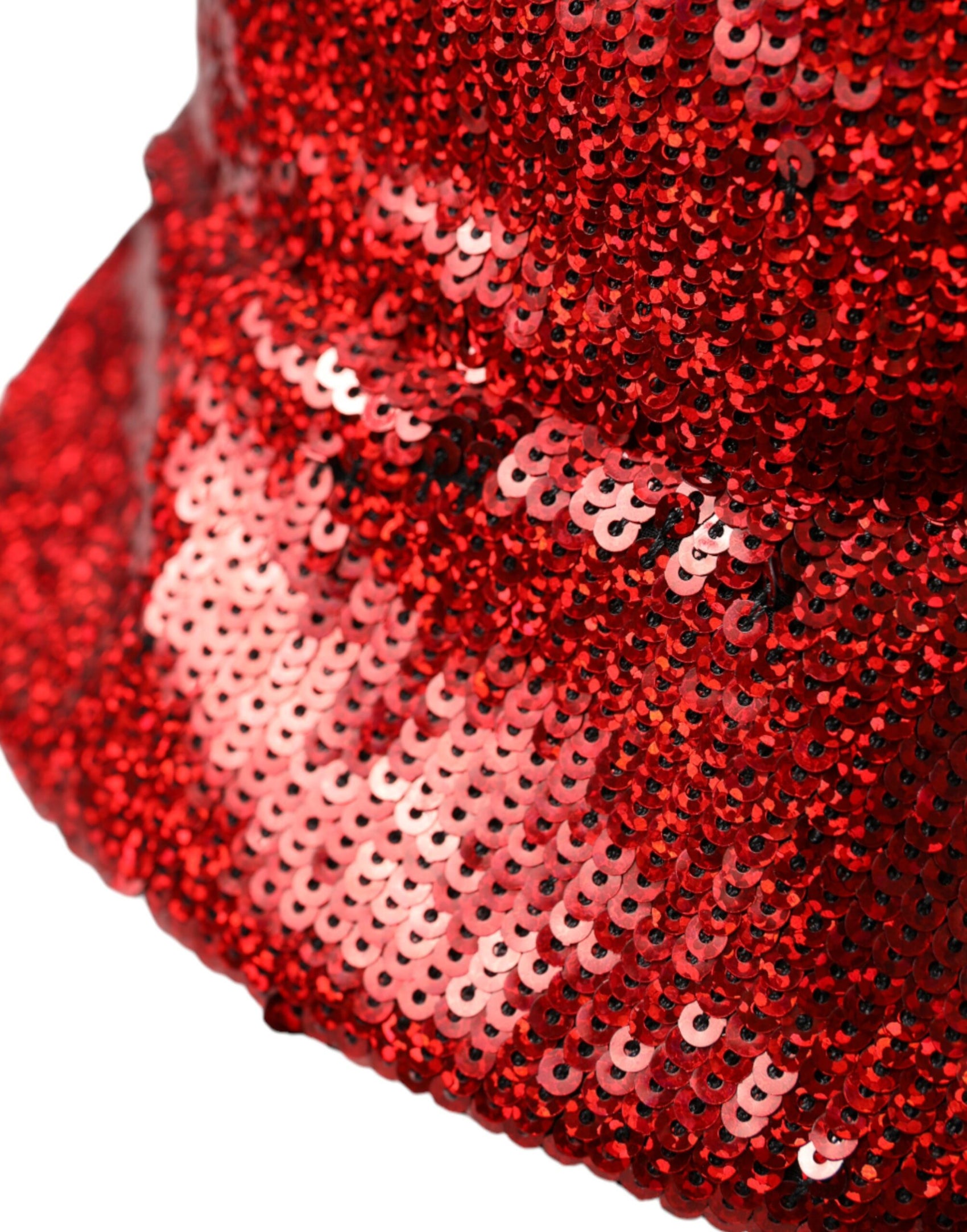 Cappello da pescatore in nylon con paillettes rosse da uomo