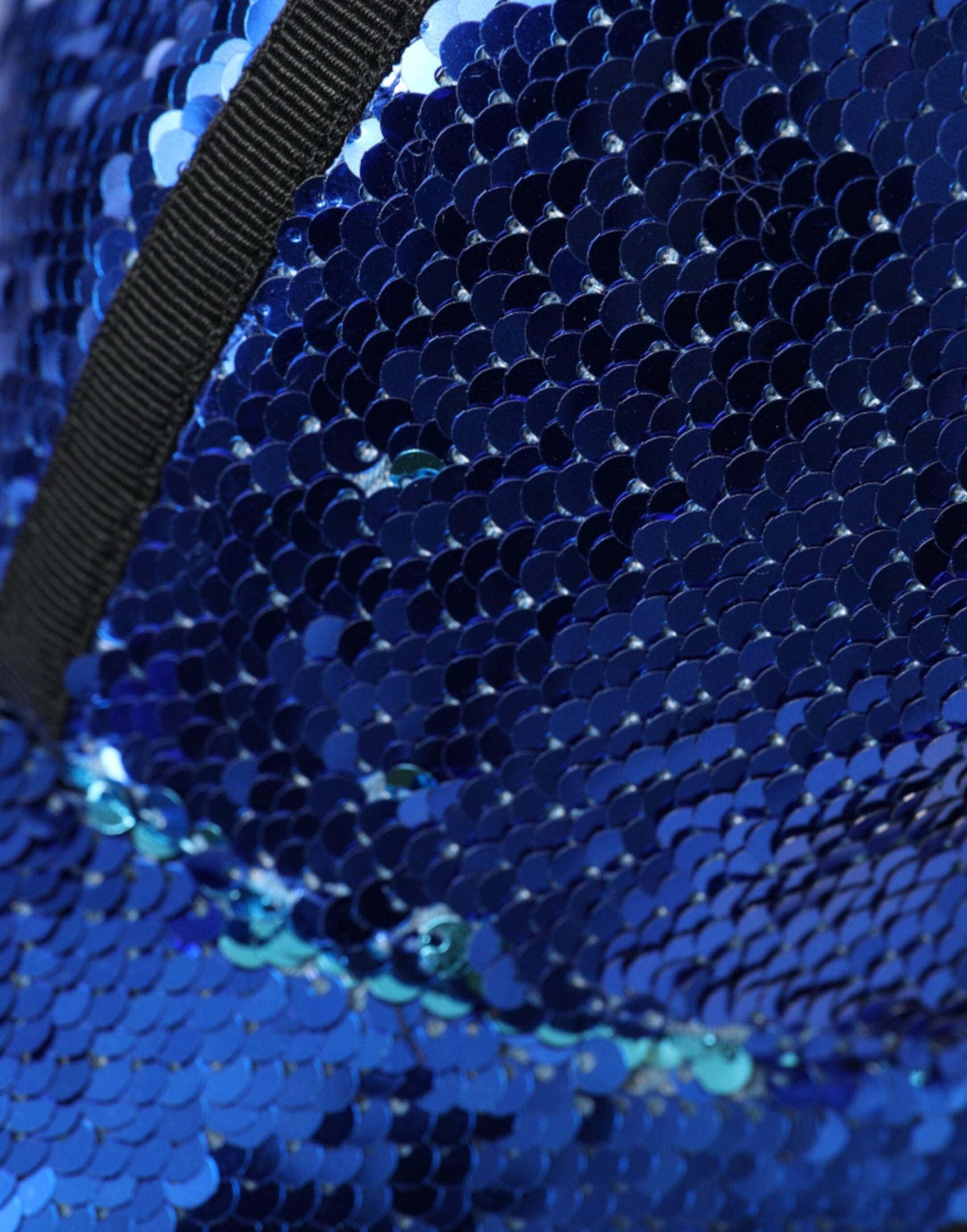 Cappello da baseball con paillettes blu royal da uomo