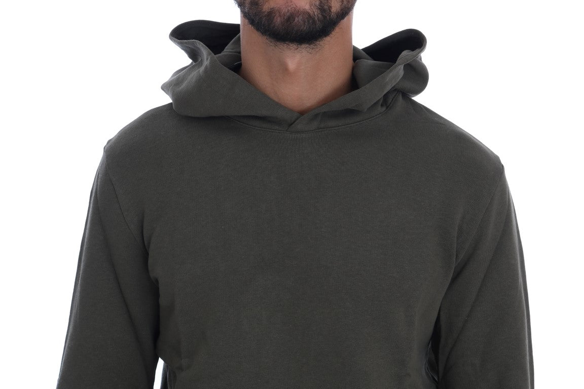 Eleganter grüner Kapuzenpullover aus Baumwolle