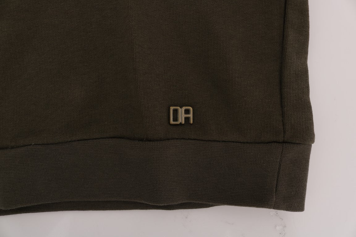 Eleganter grüner Kapuzenpullover aus Baumwolle