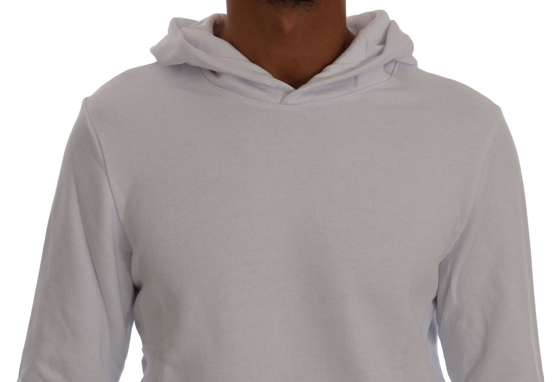 Eleganter weißer Kapuzenpullover aus Baumwolle