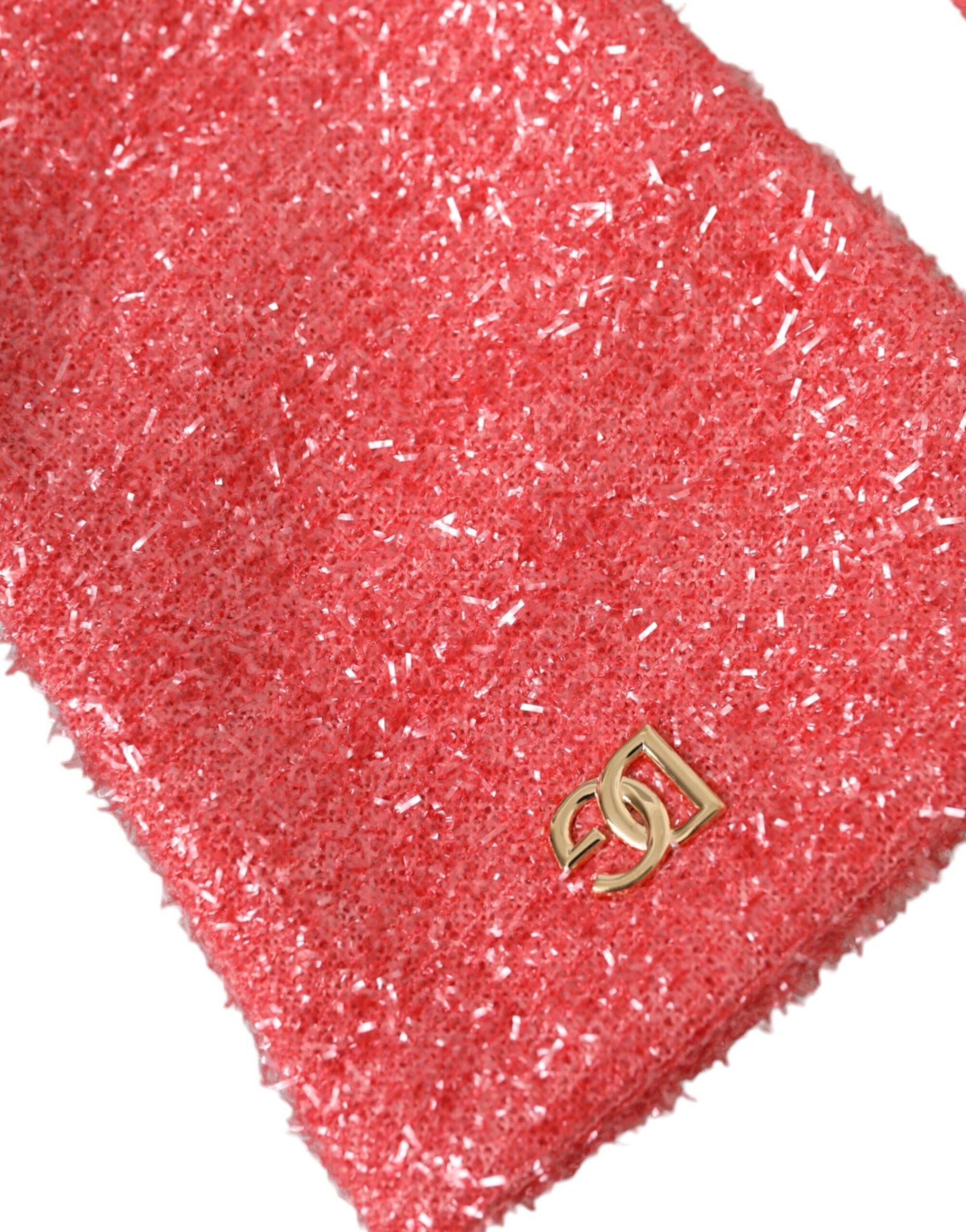 Rosa Lurex Fantasia Mittellange Handschuhe