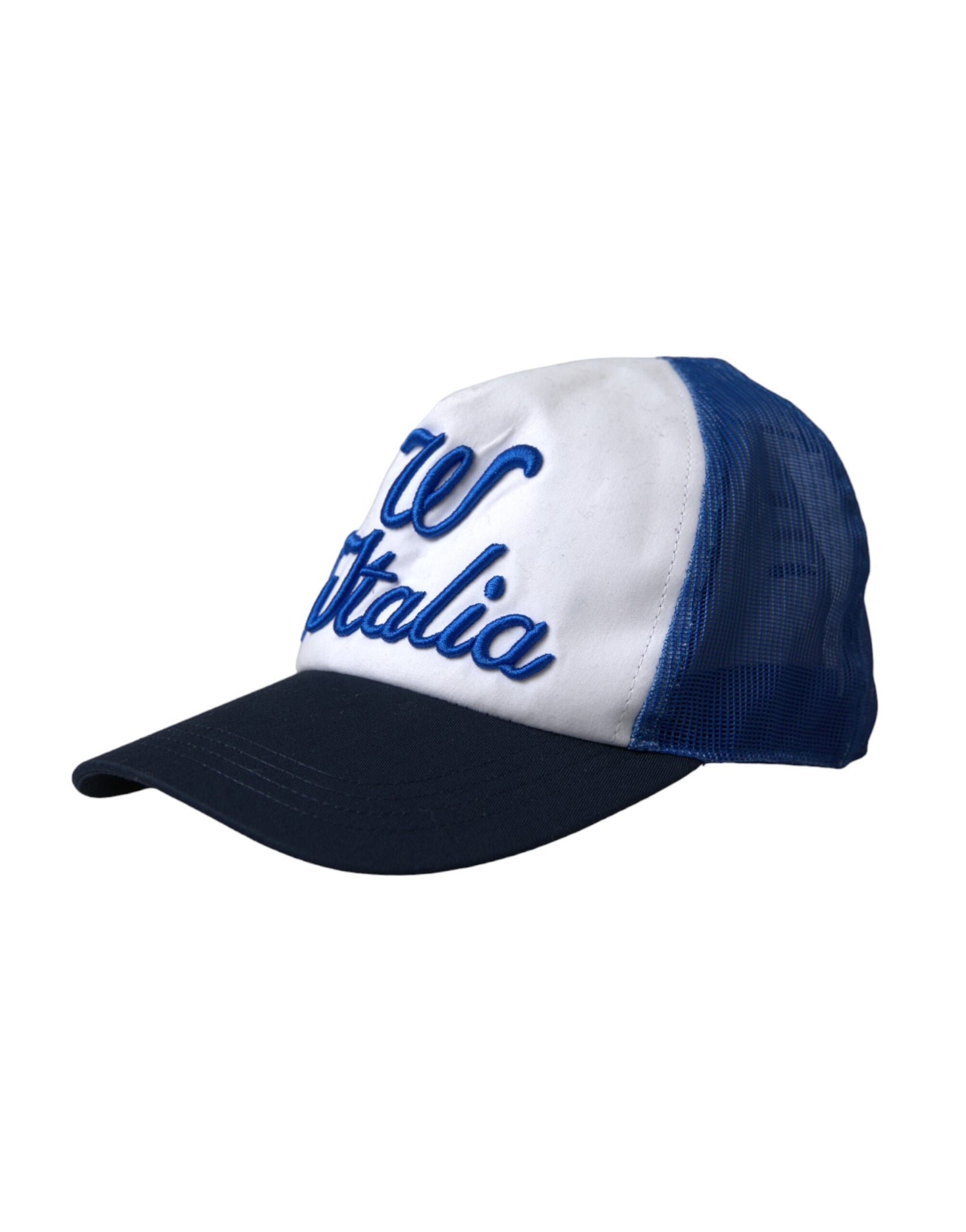 Blau-weiß-schwarze Italia Mesh-Baseballmütze