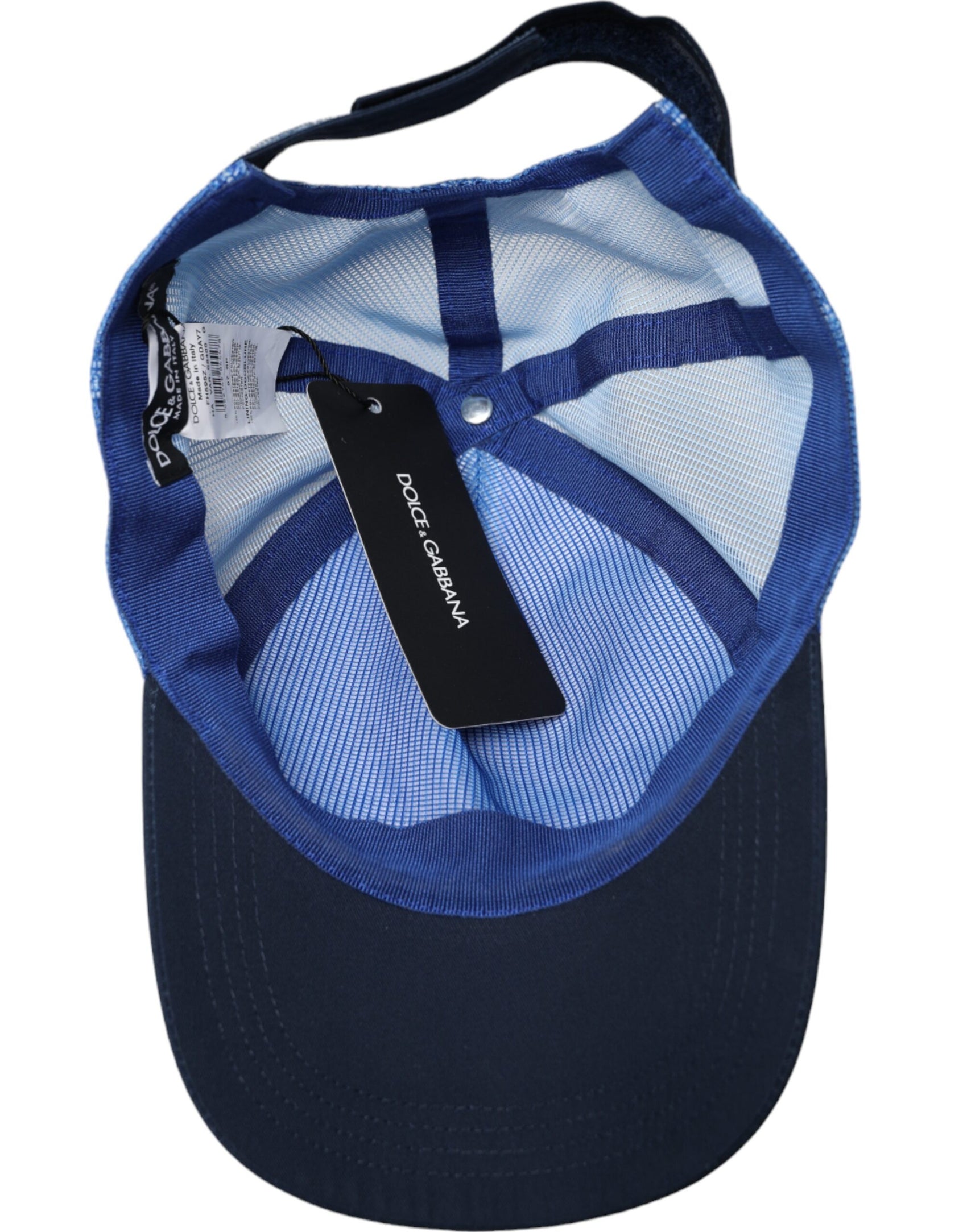 Blau-weiß-schwarze Italia Mesh-Baseballmütze