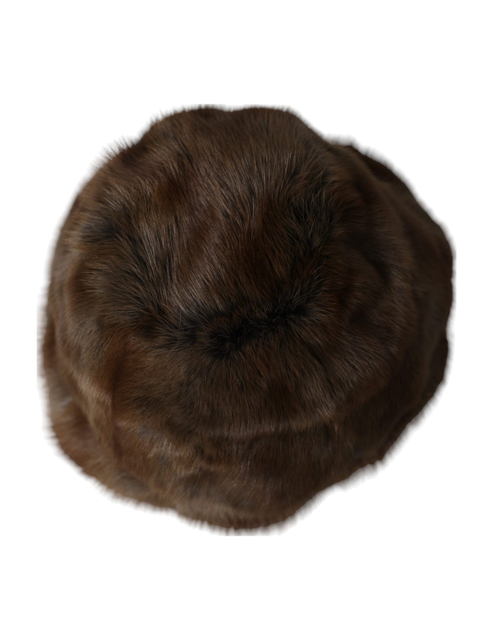 Braune Wieselfell Damen Kaschmir Mütze Beanie