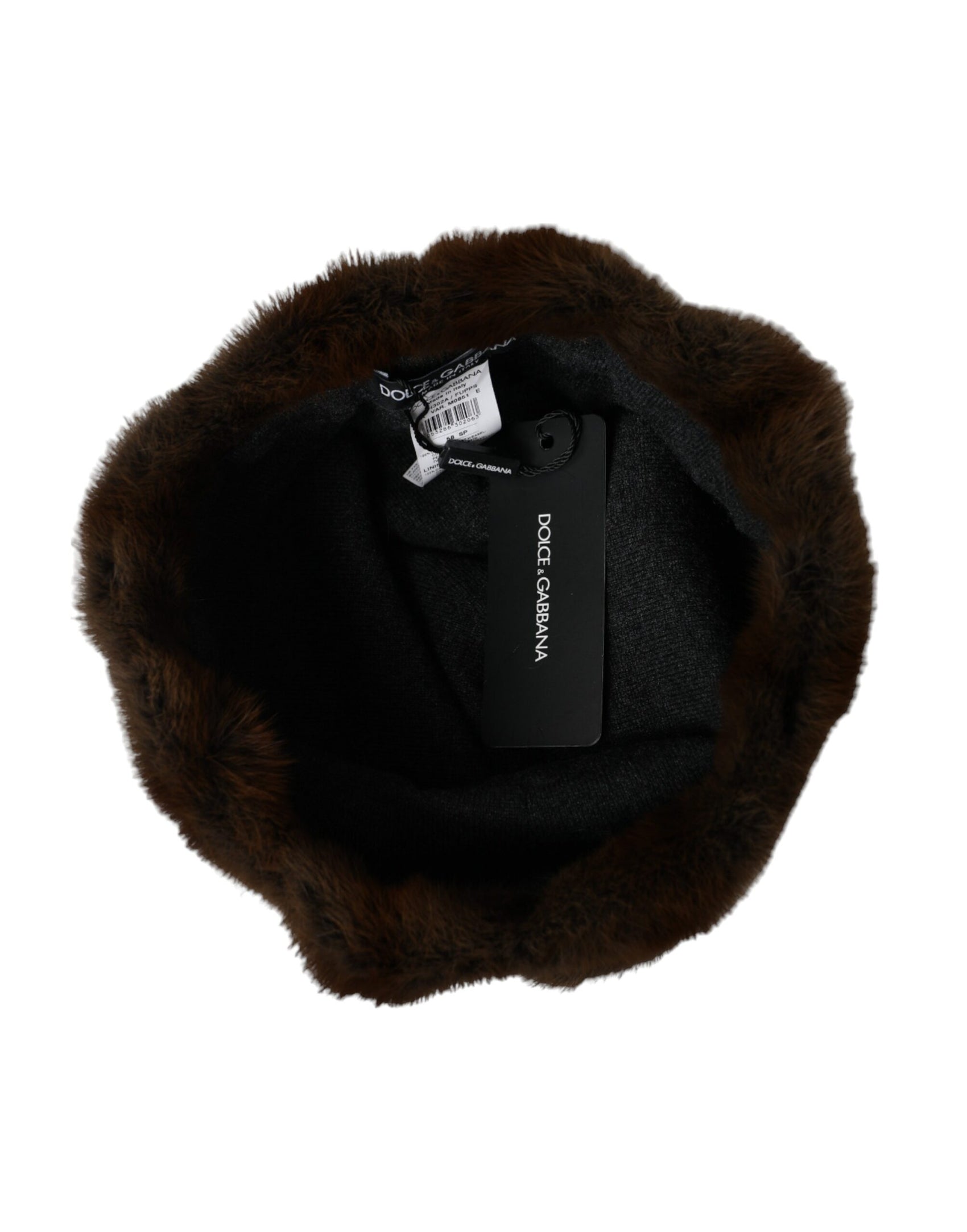 Braune Wieselfell Damen Kaschmir Mütze Beanie