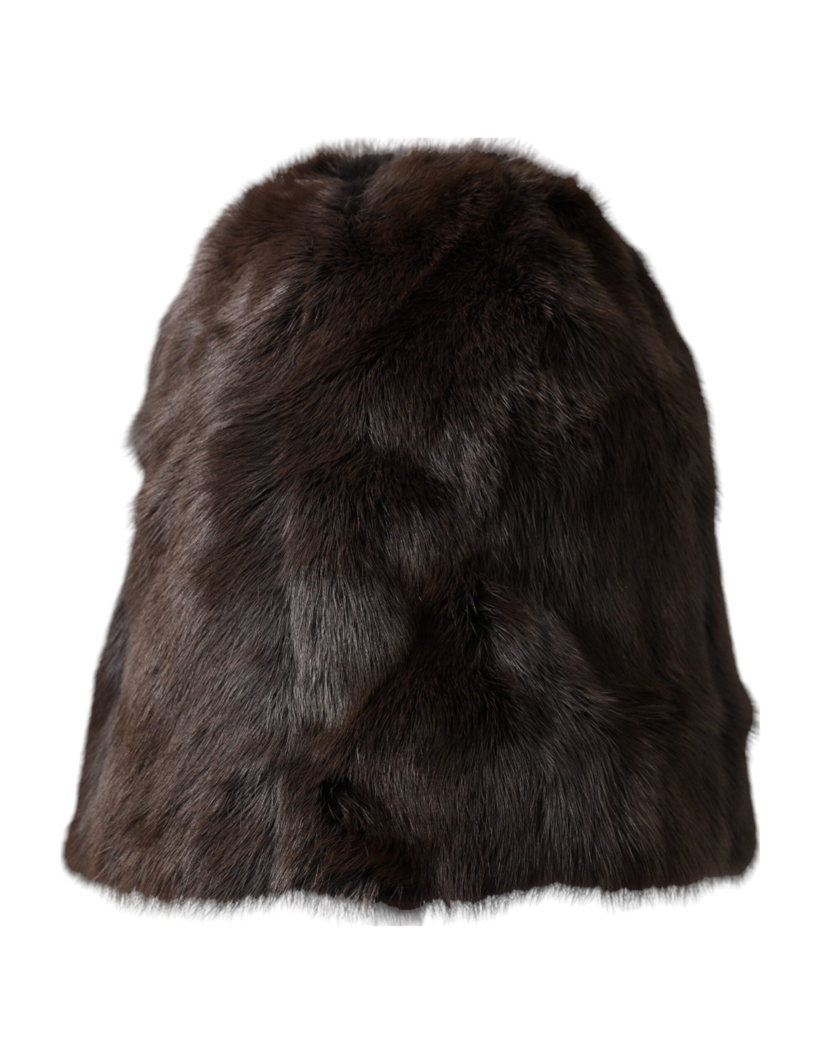 Braune Wieselfell Damen Kaschmir Mütze Beanie
