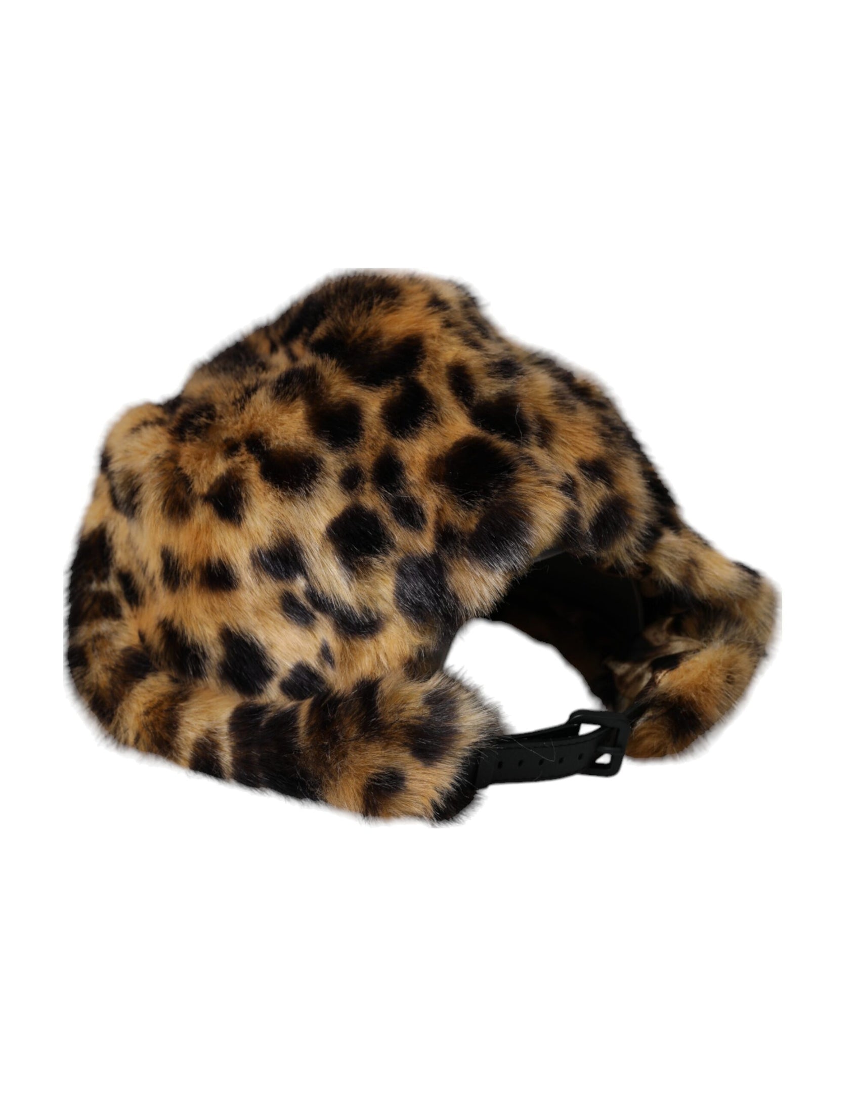 Brauner Leopardenfell-Bucket-Hut für Damen