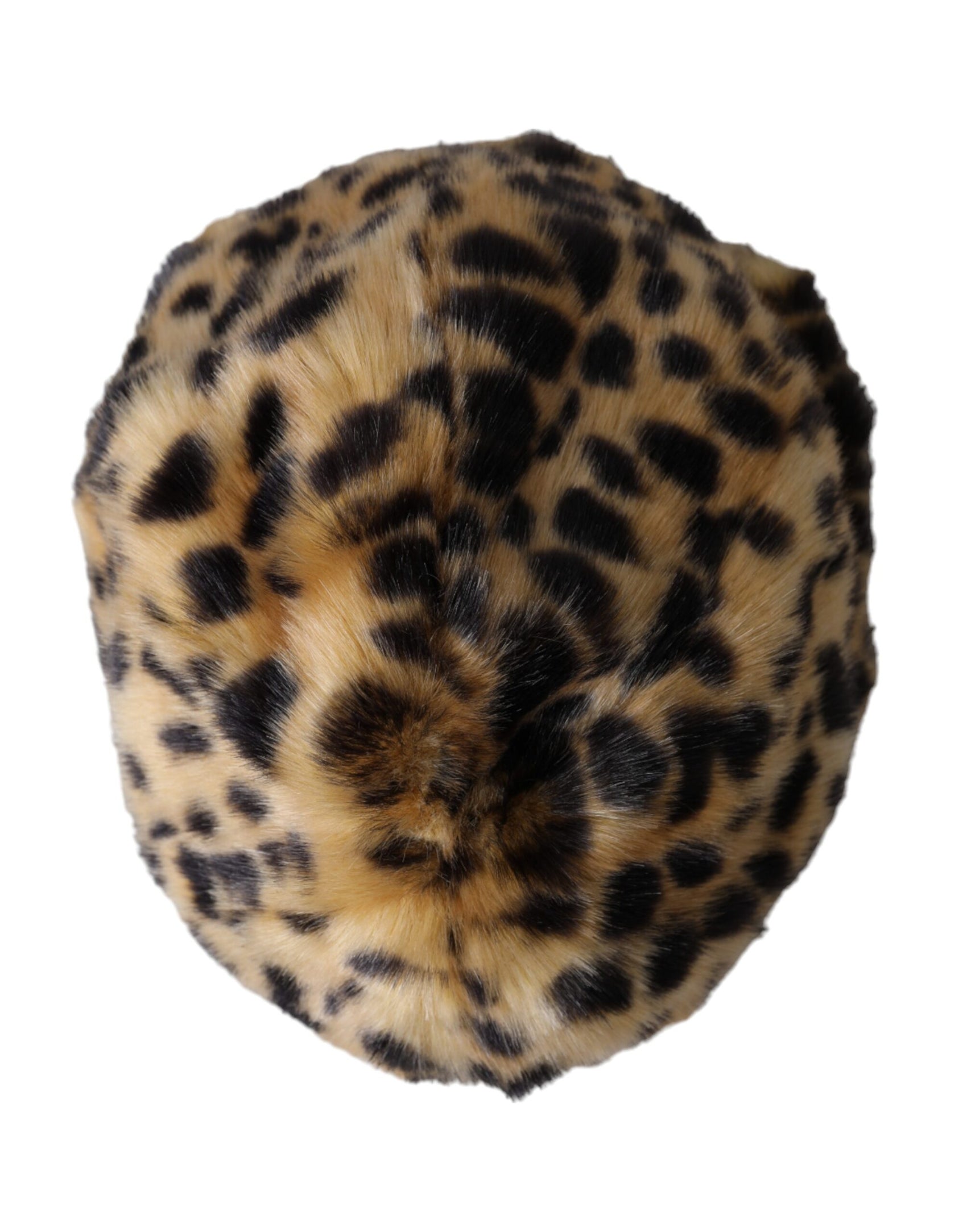 Brauner Leopardenfell-Bucket-Hut für Damen