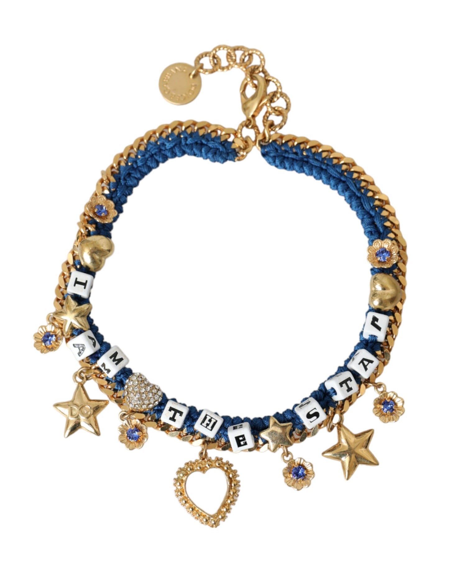 Bracciale Iam The Star in ottone dorato con catena