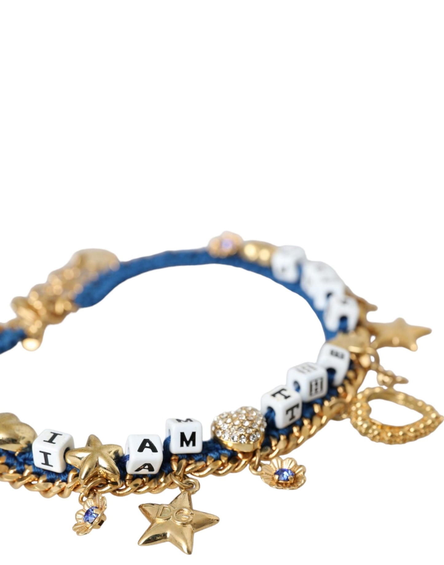 Bracciale Iam The Star in ottone dorato con catena