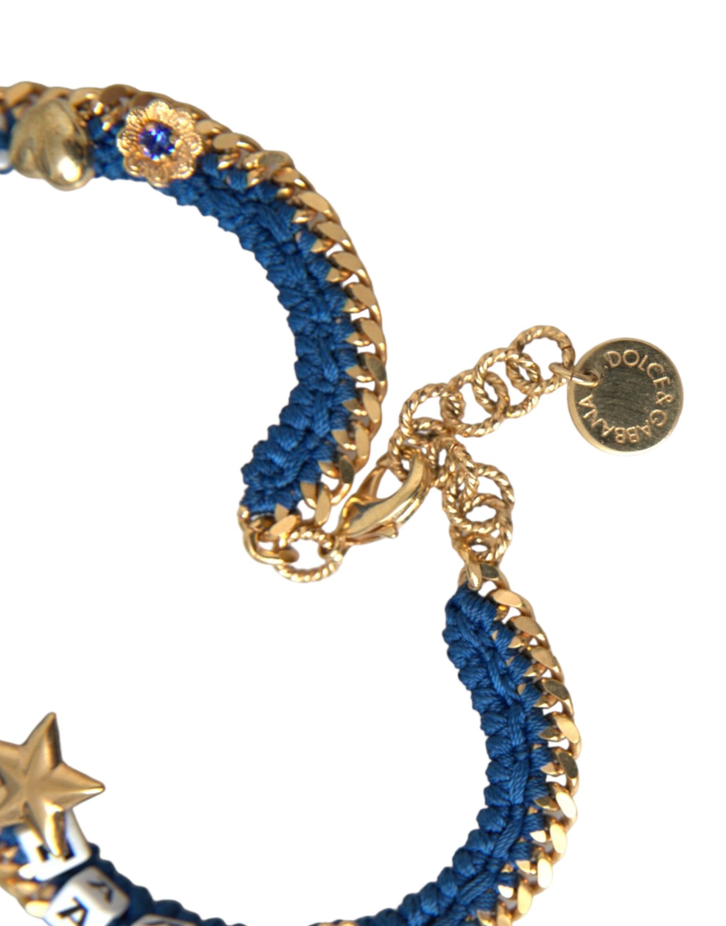 Bracciale Iam The Star in ottone dorato con catena