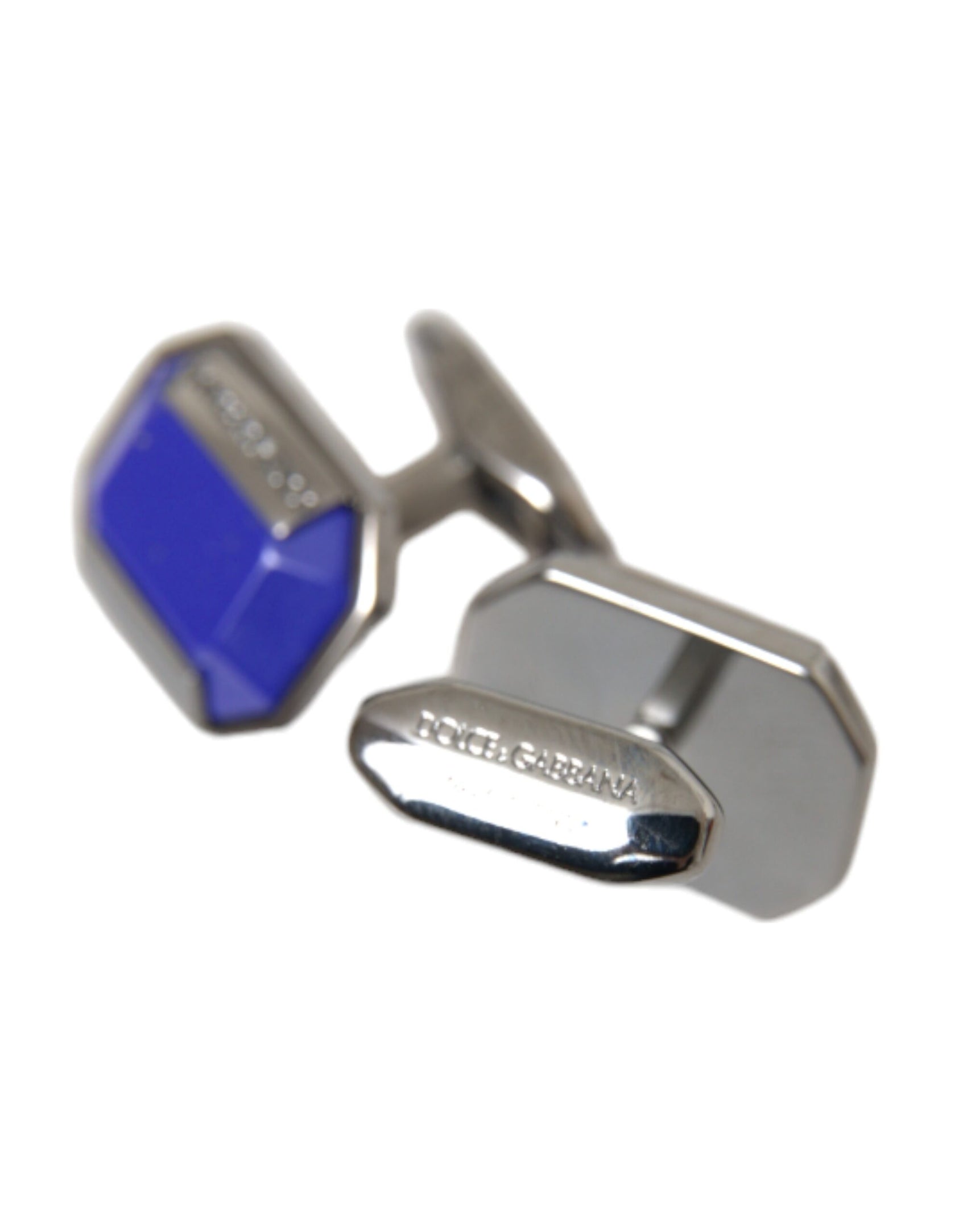 Gemelli in ottone placcato argento con cristalli