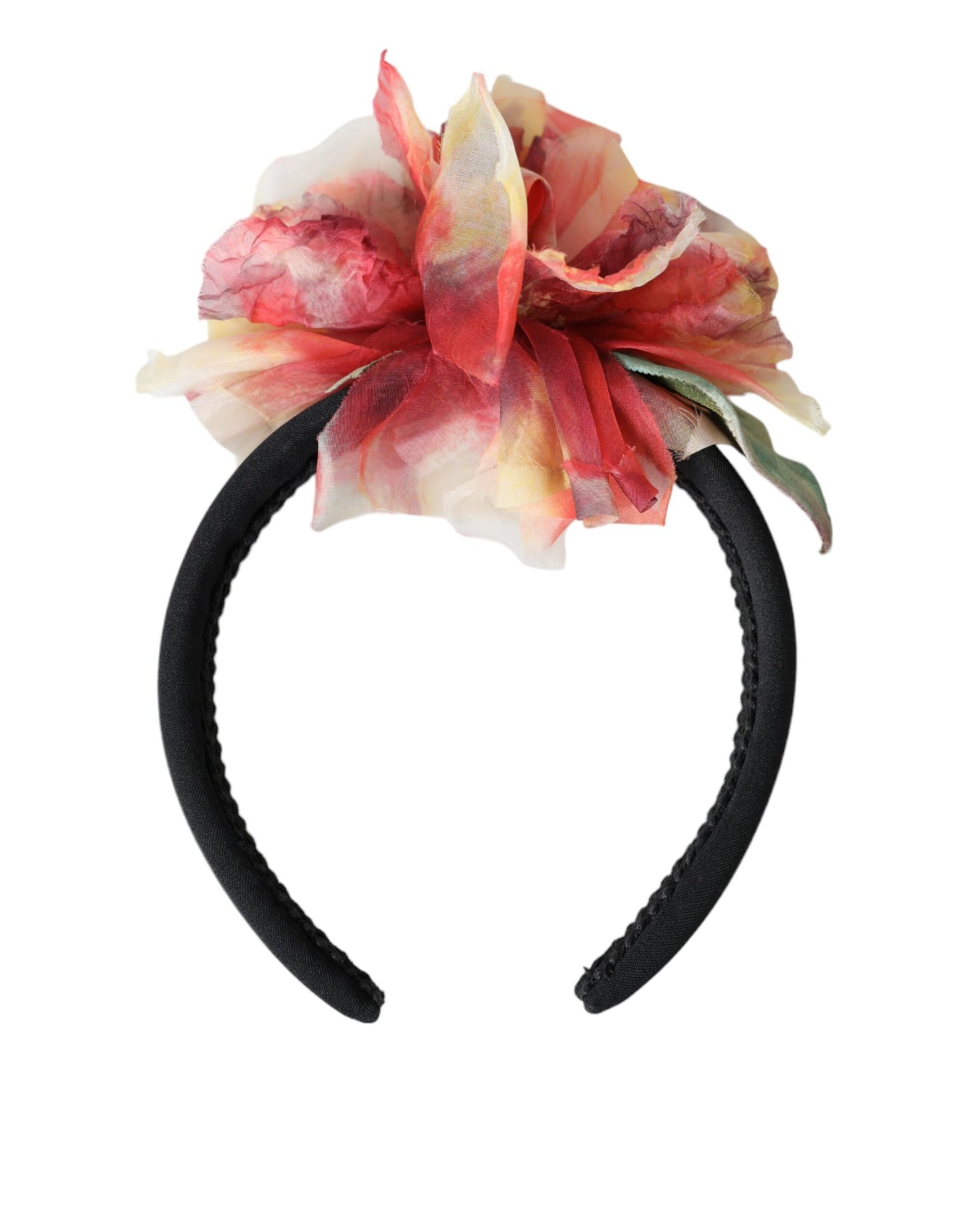 Rose Rosa Seide Floral Schwarz Tiara Frauen Haarband Diadem