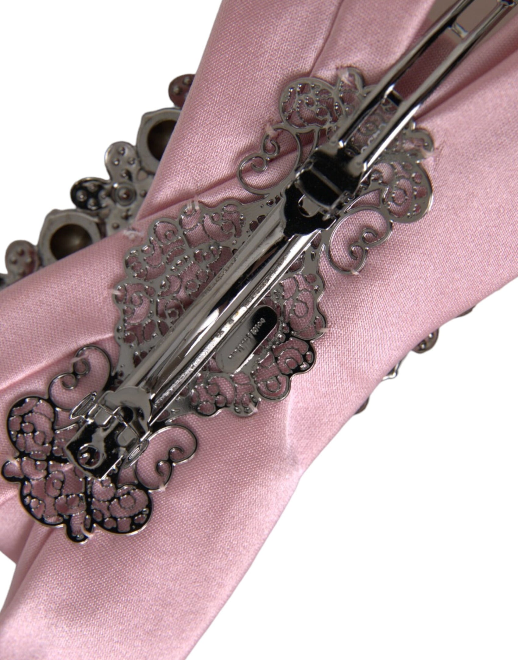 Spilla per capelli con cristalli satinati rosa