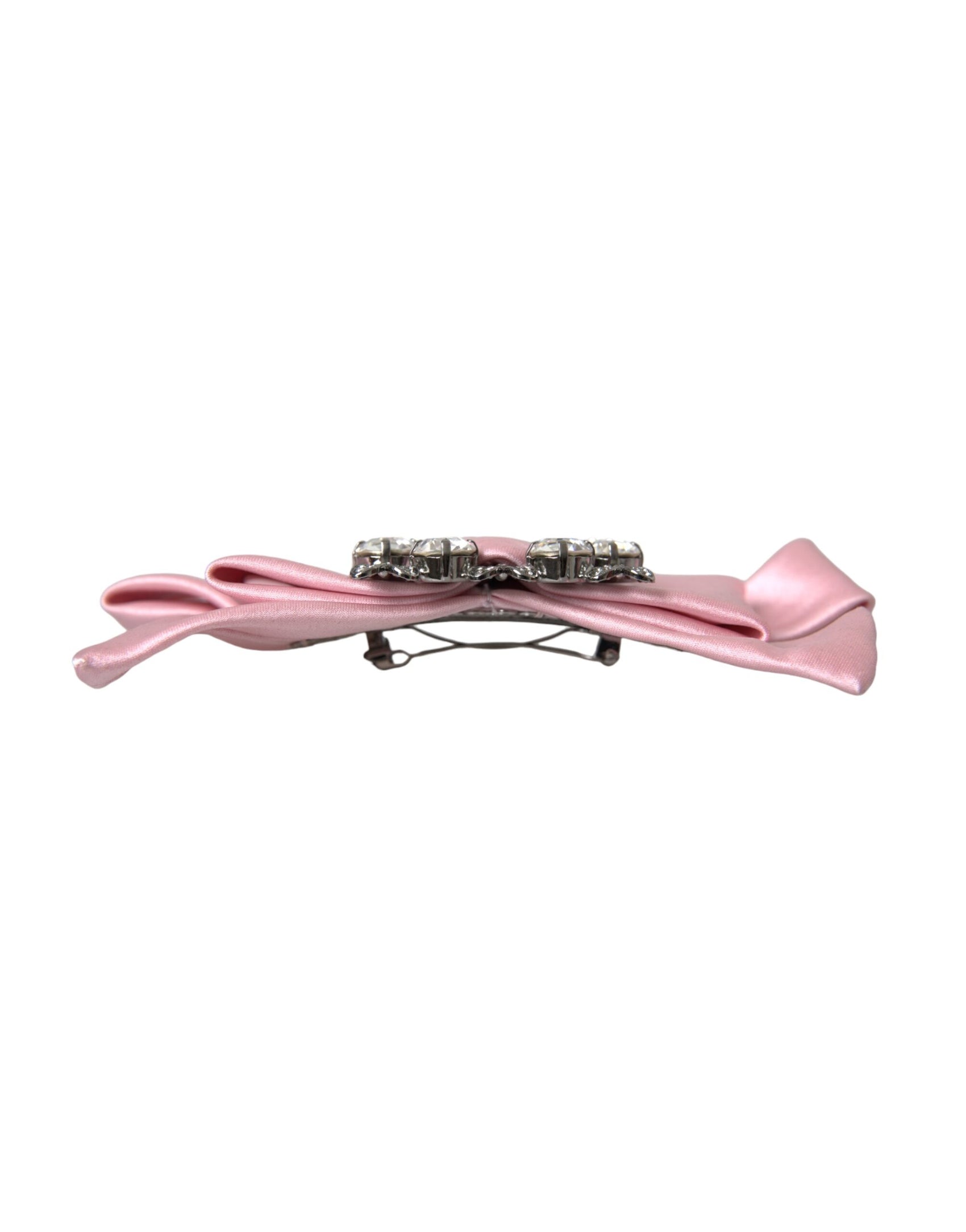 Spilla per capelli con cristalli satinati rosa