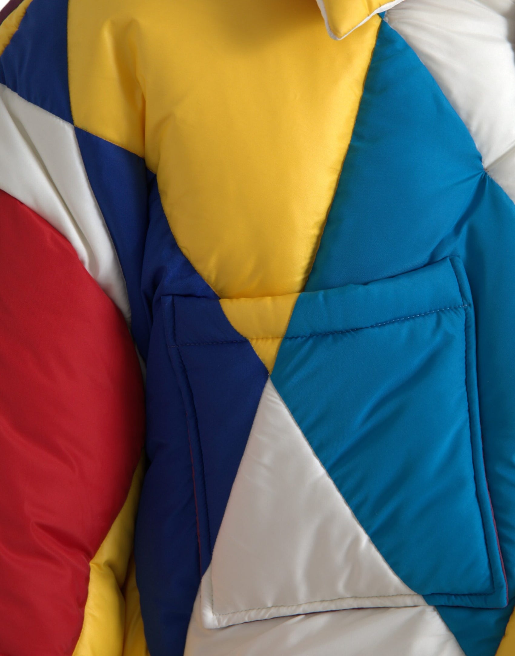 Giacca a vento imbottita multicolore da uomo