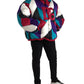 Multicolor Logo Windbreaker Puffer Jacket