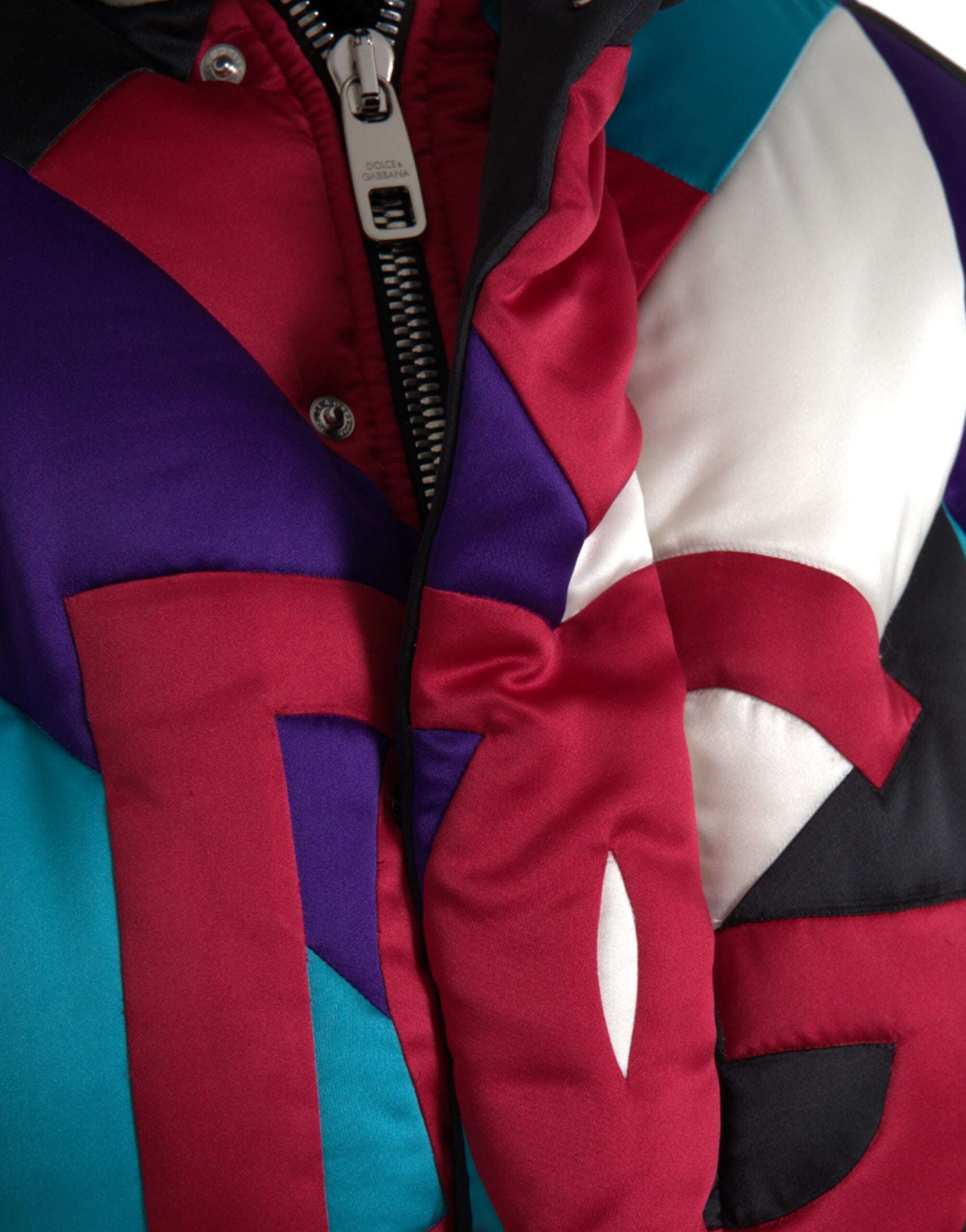 Giacca a vento imbottita con logo multicolore