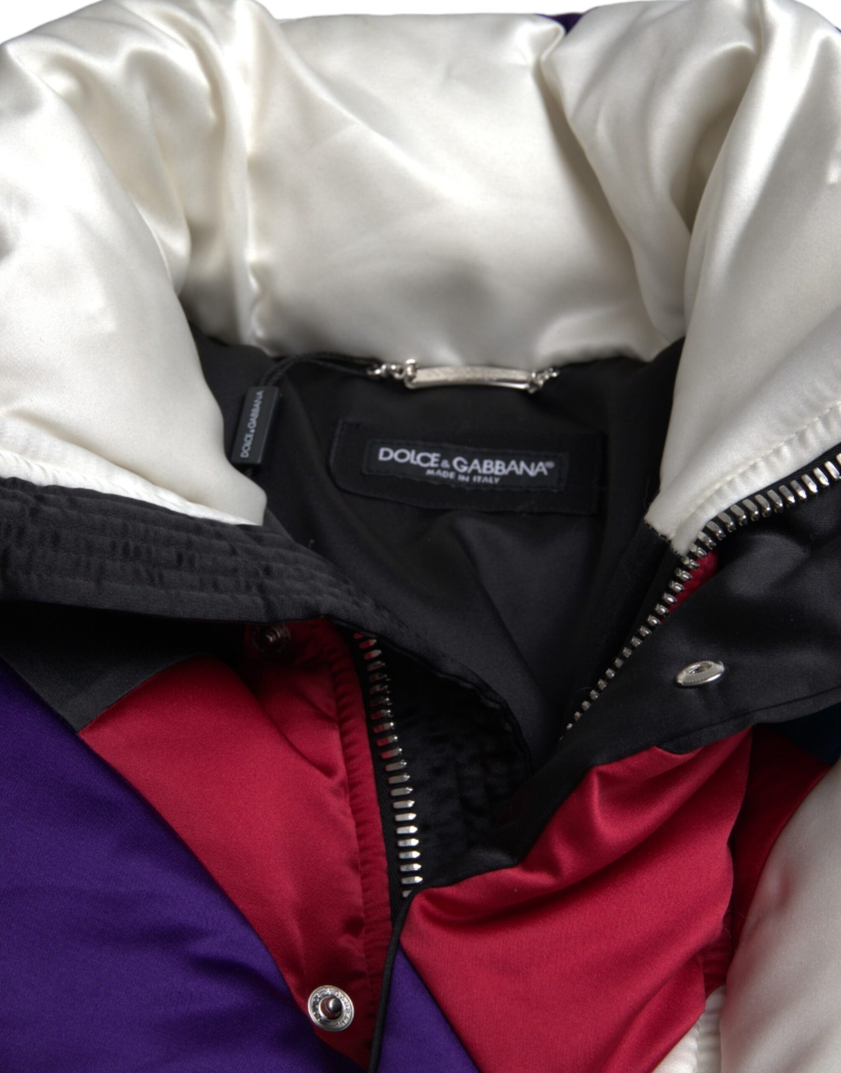 Giacca a vento imbottita con logo multicolore