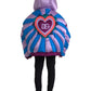 Multicolor Heart Logo Hooded Puffer Jacket