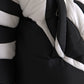 Black White Stripes Hooded Puffer Jacket